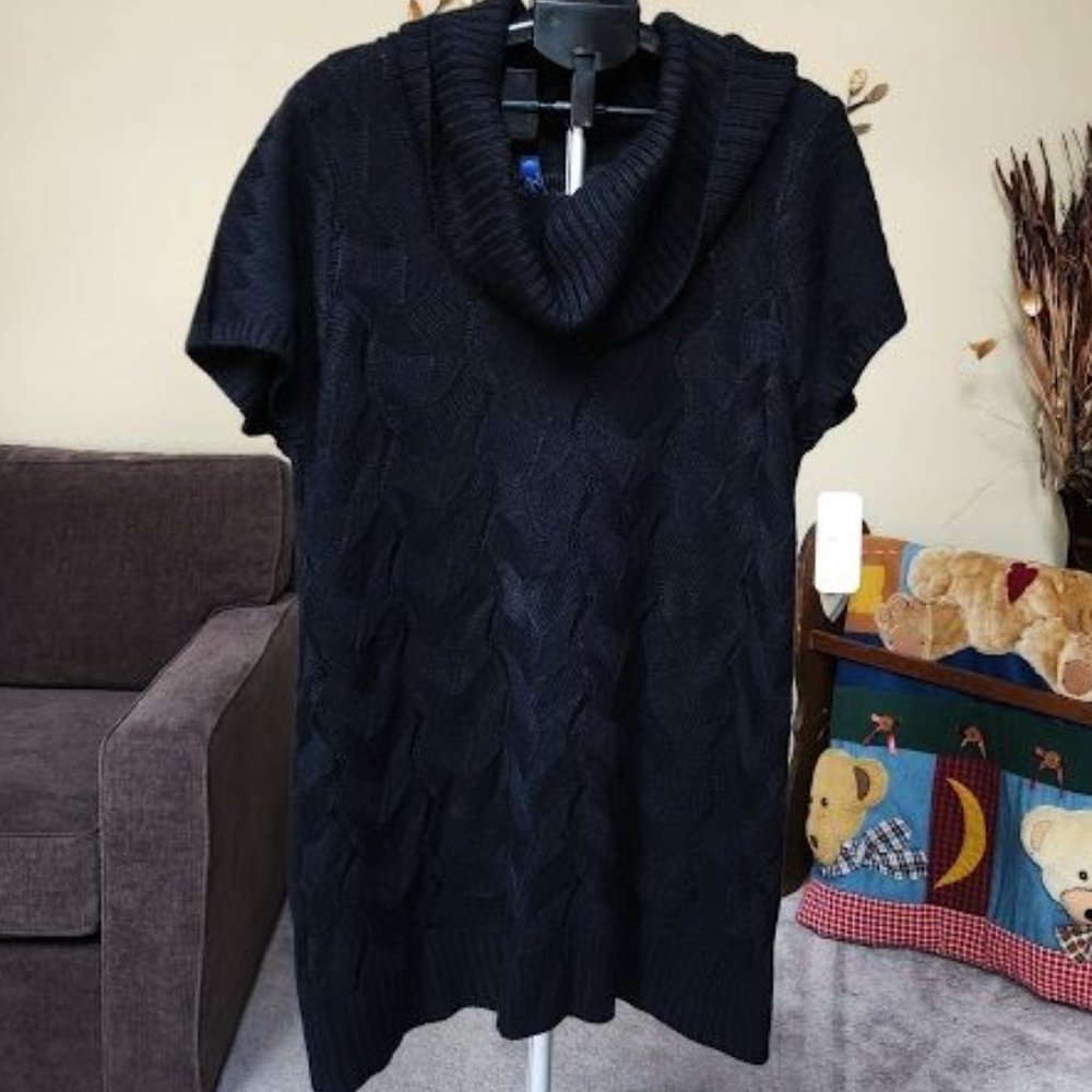 NWT Indigo Plus sz 2X black cowl neck sweater